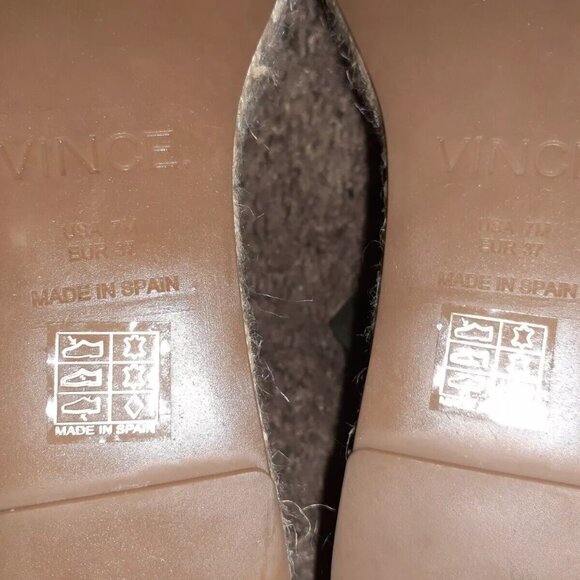 VINCE-Abby-Green Leather Espadrille Platform Sandals-Ankle Strap-Sz 7-Excellent - Picture 8 of 8